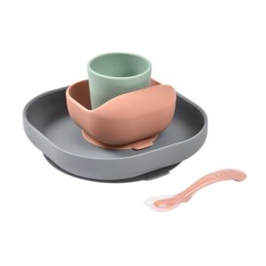 BEABA Silicone Meal Set 4pcs - Minneral/Terracotta