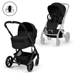 CYBEX BALIOS S Stroller Lux Black + Fold Carrycot - Moon Black